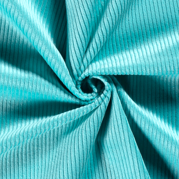 Velours Côtelé 4.5w tissu Unicolore Turquoise
