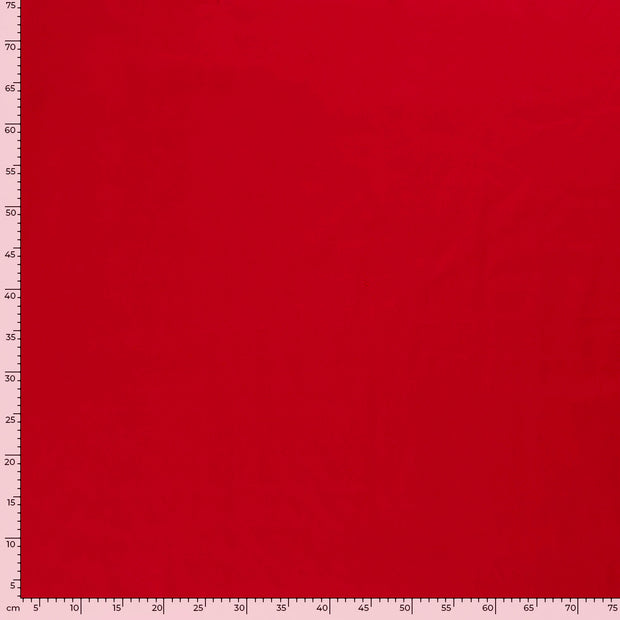Popeline de Coton tissu Unicolore Rouge