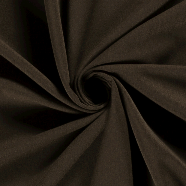 Gabardine fabric Unicolour Dark Brown