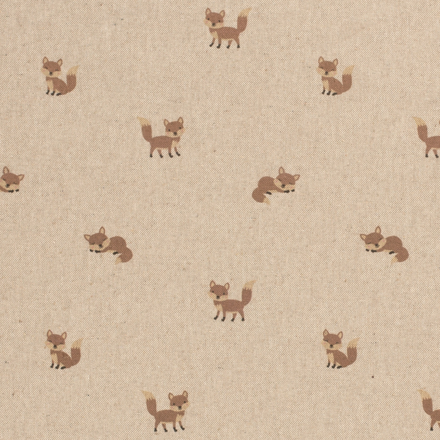 Panama fabric Foxes Off White