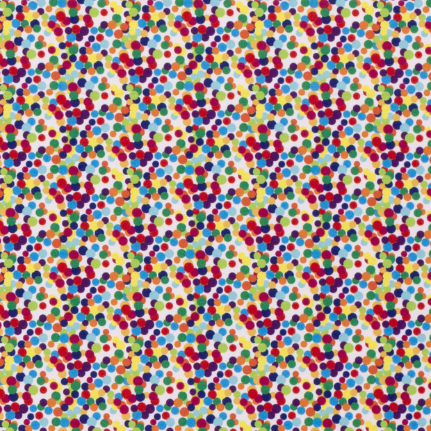 Power Stretch fabric Dots White