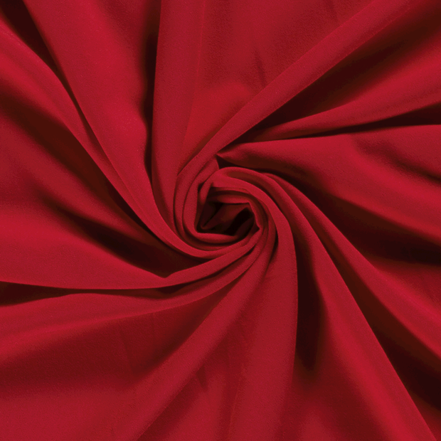Moss Crêpe fabric Unicolour Red