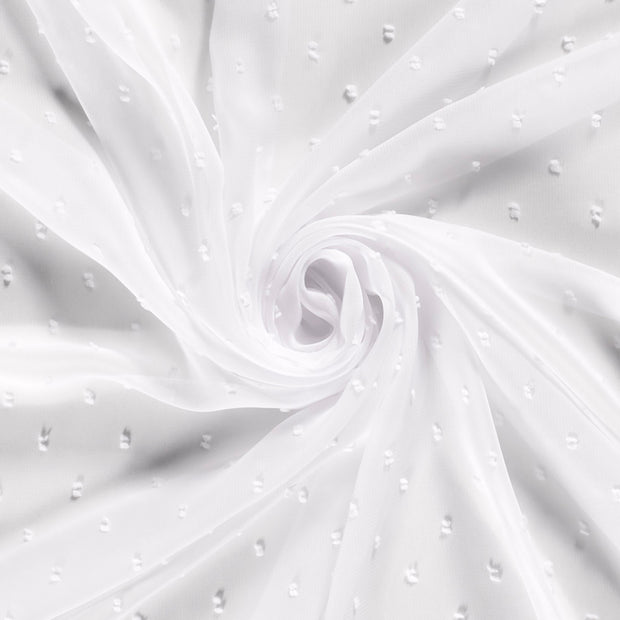 Chiffon fabric Unicolour White