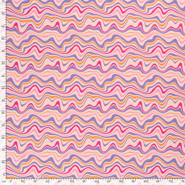 Polaire des Alpes tissu Abstrait imprimé 