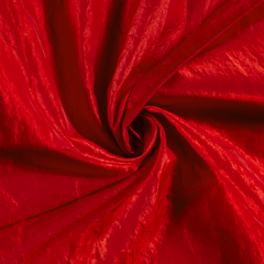 Taffetas froissé Unicolore Rouge