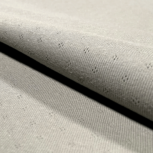 Pinpoint fabric Unicolour Light Grey