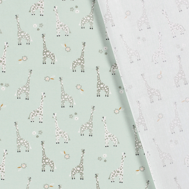 Cotton Poplin fabric Animals printed 