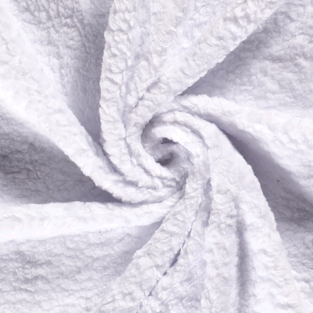 Teddy fabric Unicolour White