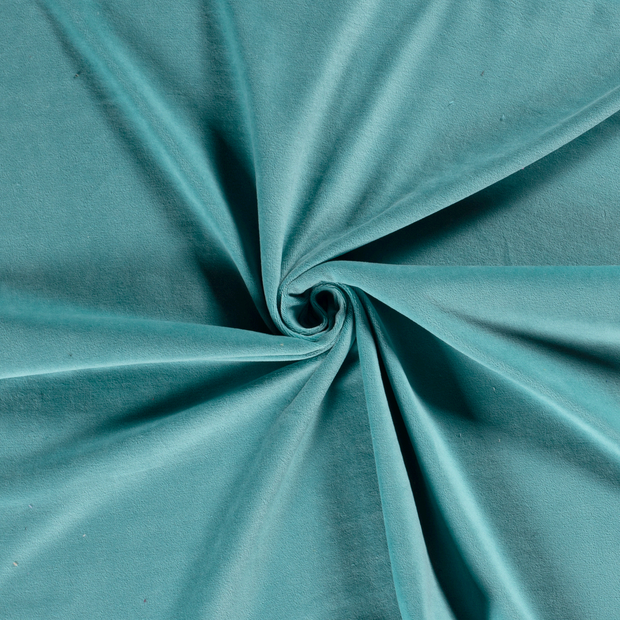 Nicky velours fabric Turquoise 