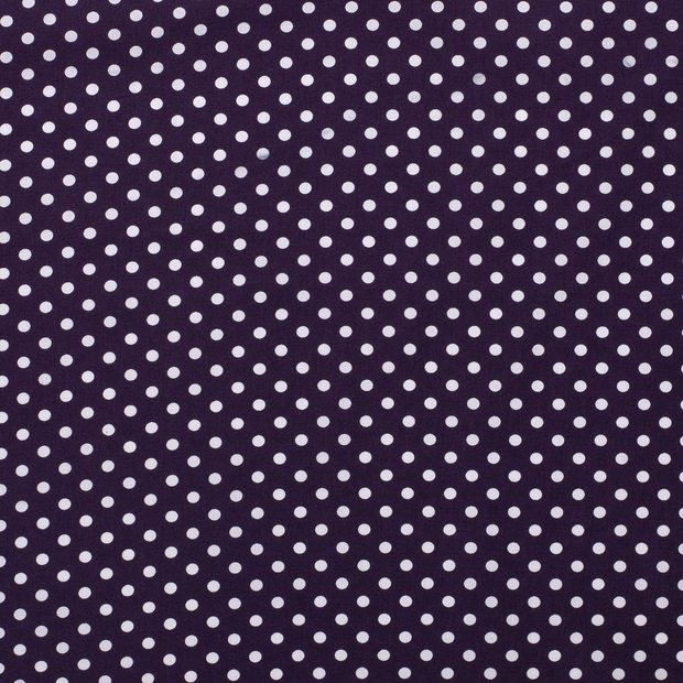 Cotton Poplin fabric Dots Lila