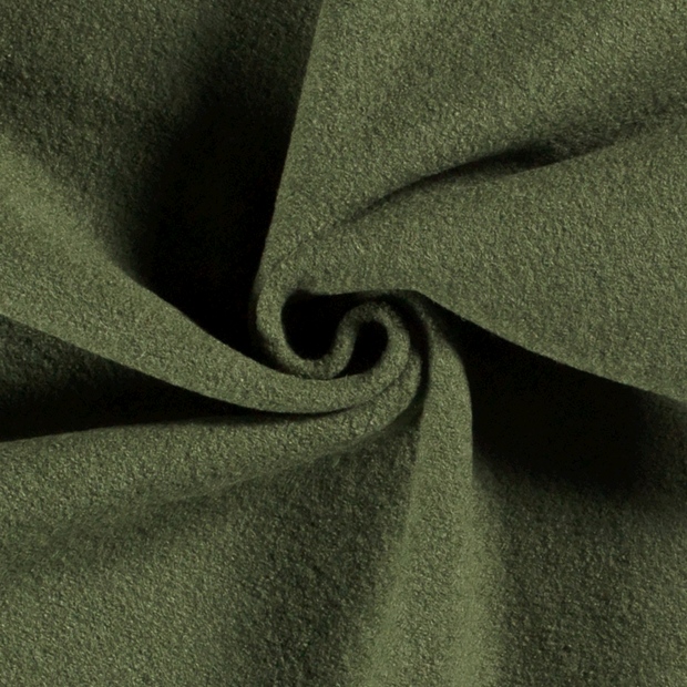Wool Boucle fabric Unicolour Green