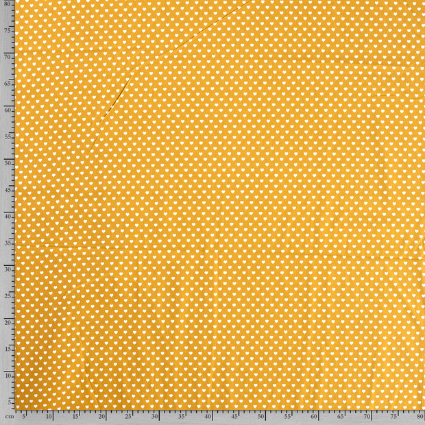 Cotton Poplin fabric Hearts printed 