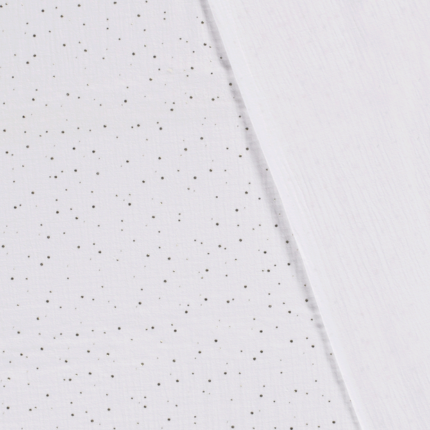 Muslin fabric Dots foiled 