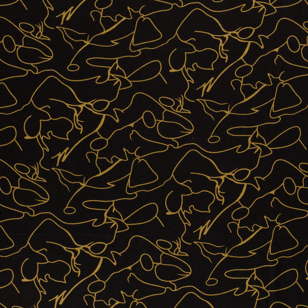 Poly Viscose Jersey fabric Oker matte 