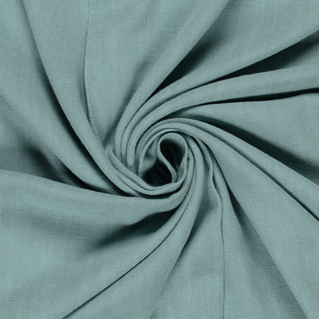Woven Viscose Linen fabric Unicolour Dark Mint