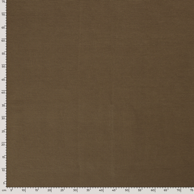 Ottoman jersey fabric Unicolour Brown Taupe