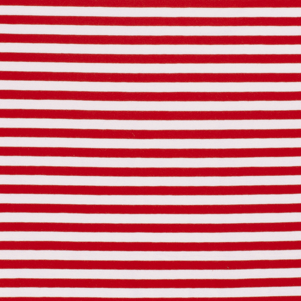 Cotton Jersey Yarn Dyed fabric Stripes Red