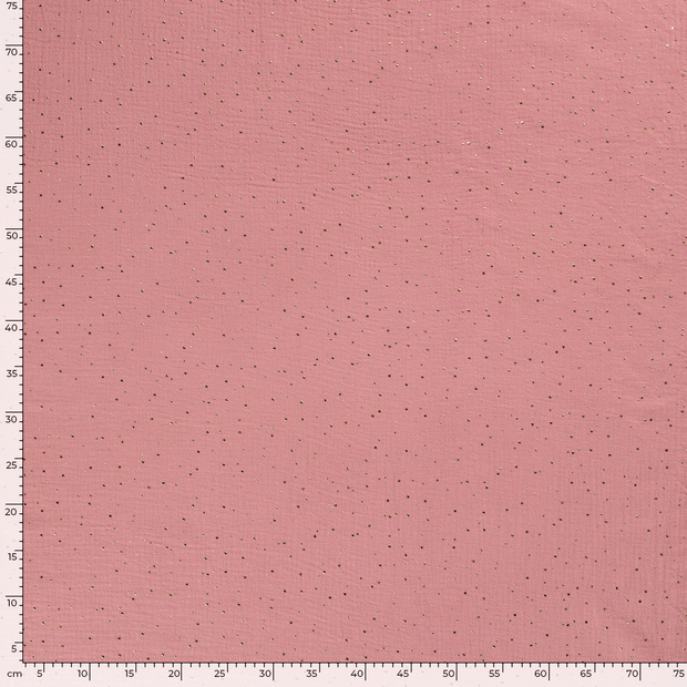Muslin fabric Dots Light Pink