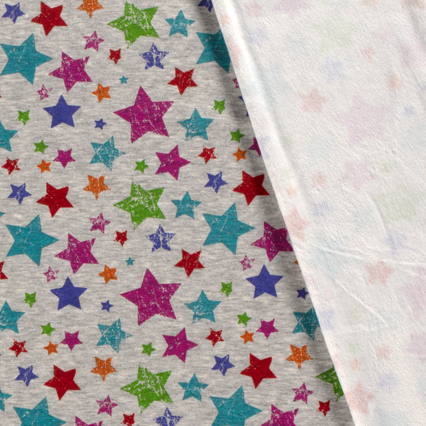 Alphen Fleece fabric Stars printed 