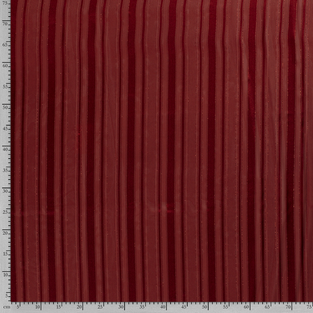 Chiffon Damast tissu Unicolore Rouge