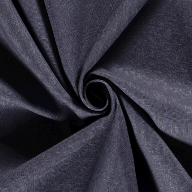 Ramie Linen fabric Unicolour Steel Blue
