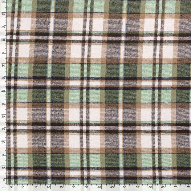 Jacquard fabric Checks Green