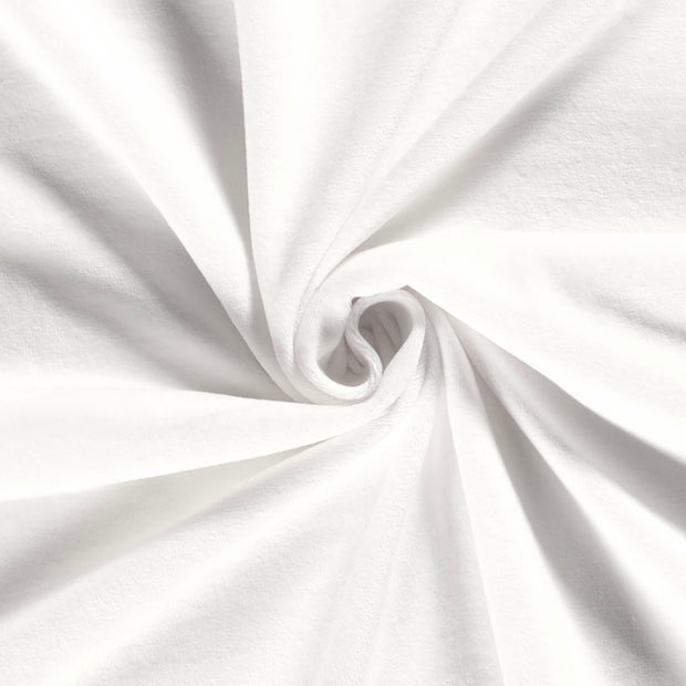 Nicky velours fabric Unicolour Optical White