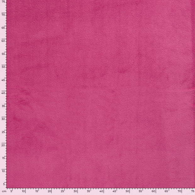 Coral Fleece fabrik Uni Fuchsia