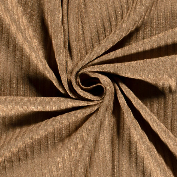 Rib Jersey fabric Unicolour Camel