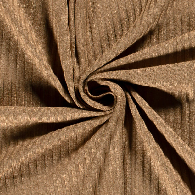 Rib Jersey tissu Unicolore Camel