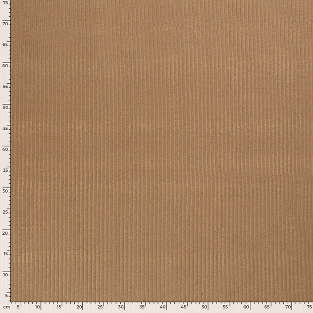 Rib Jersey tissu Unicolore Camel