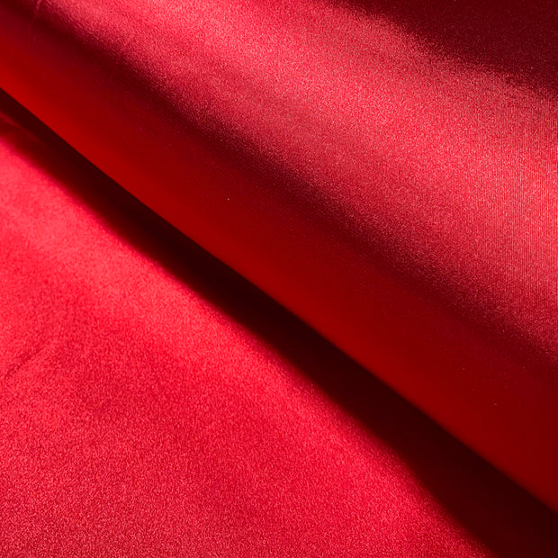 Satén Stretch tela Unicolor Rojo oscuro
