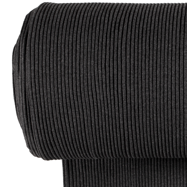 Cuff Material 3x3 rib fabric Melange Dark Grey
