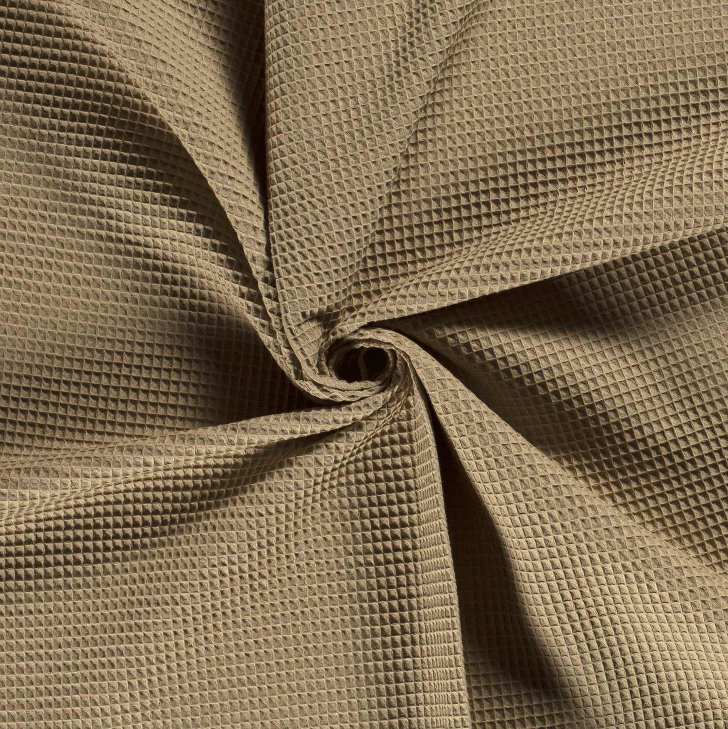 Waffle piqué fabric Unicolour Beige | Wholesale fabrics