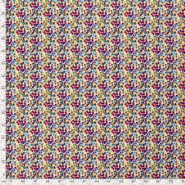 Power Stretch fabric Dots White