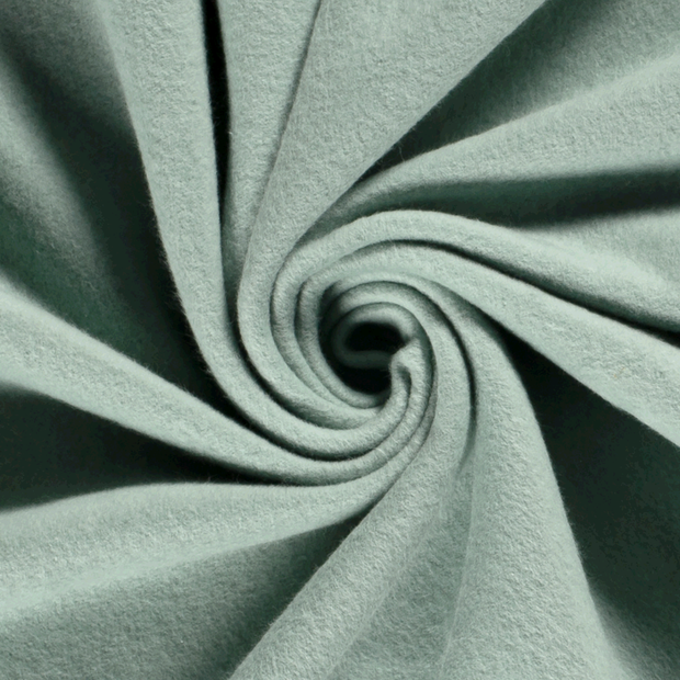 Cotton Fleece fabric Unicolour Dark Mint