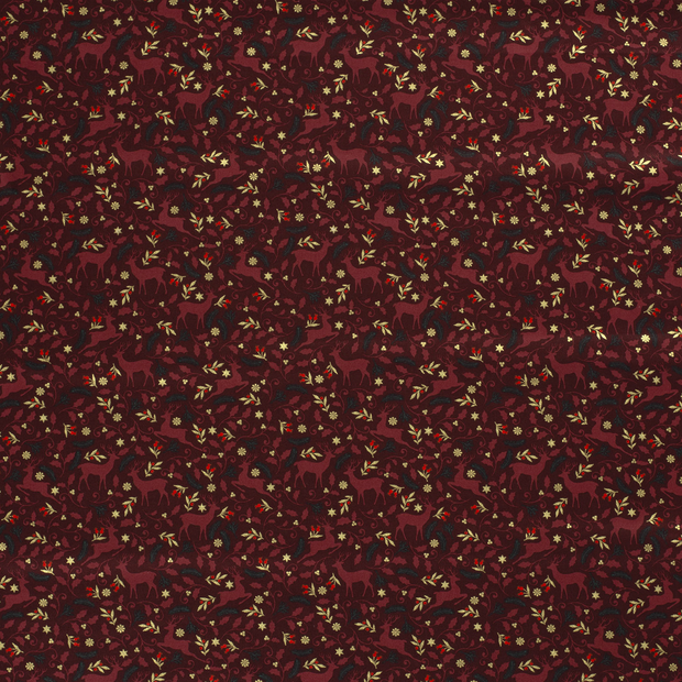 Cotton Poplin fabric Red 