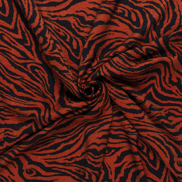 Viscose Nylon Twill tissu Brique délavé 