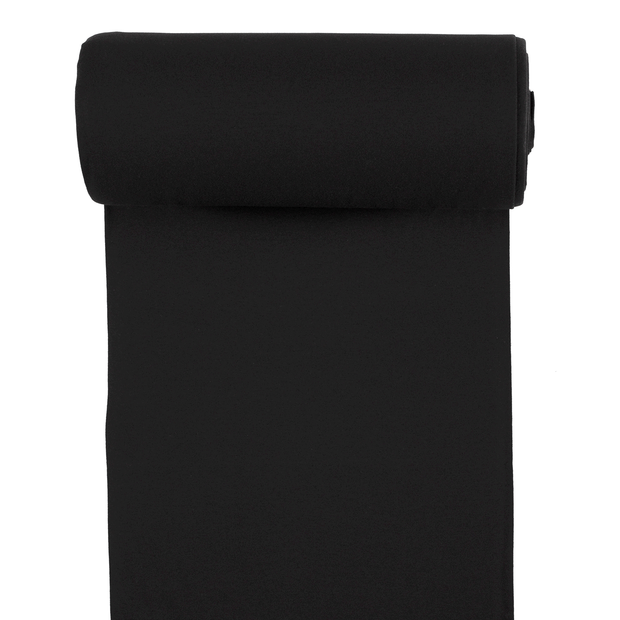 Cuff Material GOTS organic fabric Black matte 