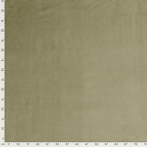 Nicky velours fabric Unicolour Olive Green