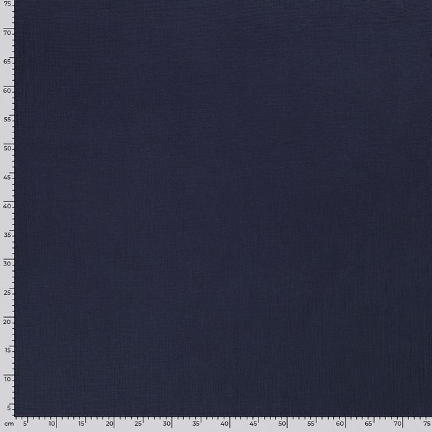 Muslin fabric Unicolour Steel Blue