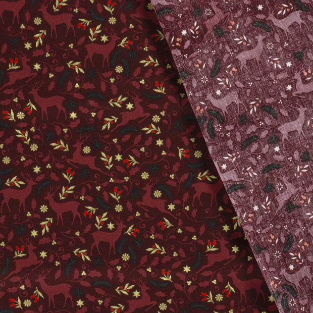 Cotton Poplin fabric Animals printed and foil 