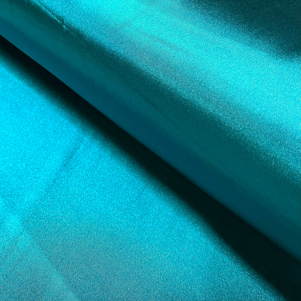 Satin Stretch fabric Unicolour Petrol