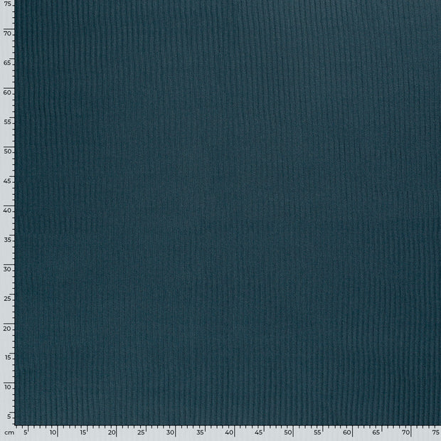 Rib Jersey tissu Unicolore Indigo