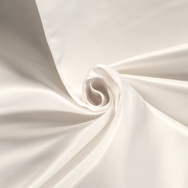 Satin Duchesse tissu Unicolore Blanc cassé