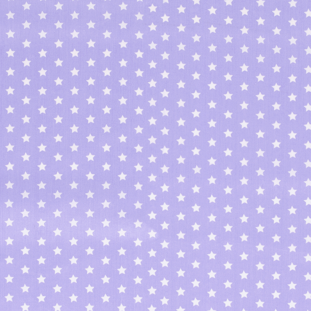 Popeline de Coton tissu étoiles Lilas