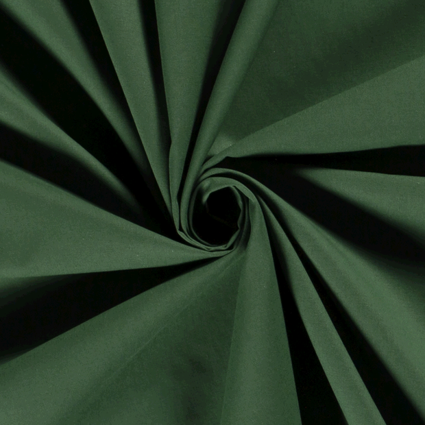 Cotton Poplin fabric Unicolour Forest Green