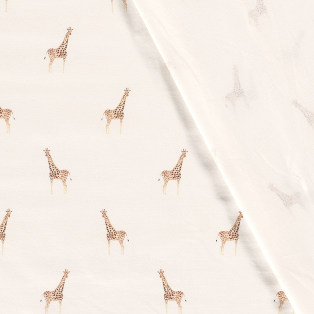 Cotton Jersey fabric Giraffes digital printed 