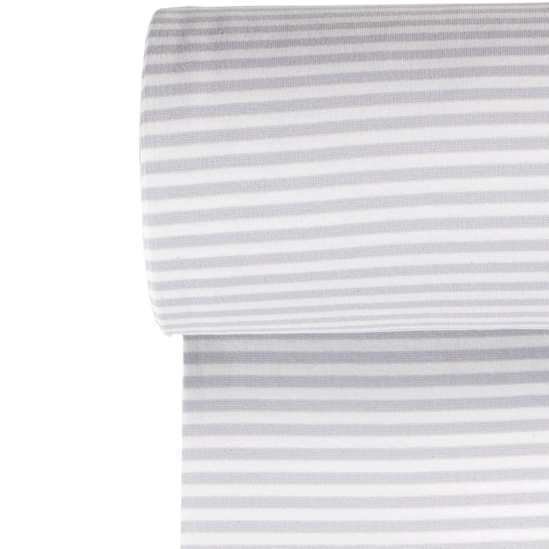 Cuff fabric Stripes Light Grey