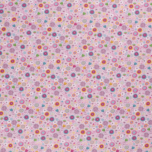 Cotton Poplin fabric Pink matte 